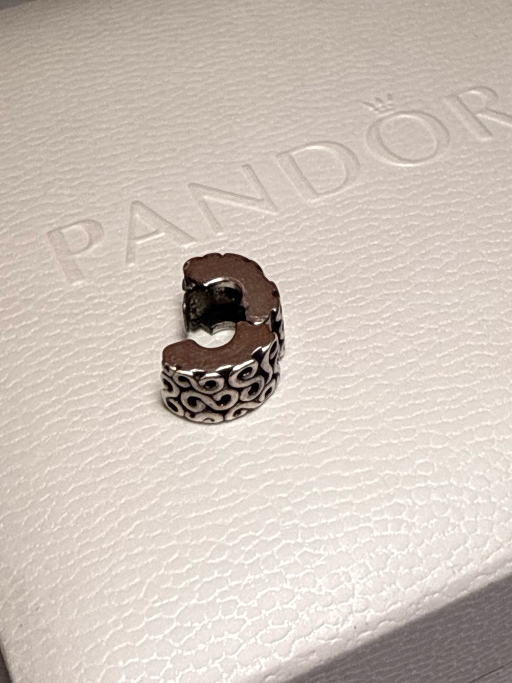 Pandora Swirl Clip Sterling Silver Charm 790338